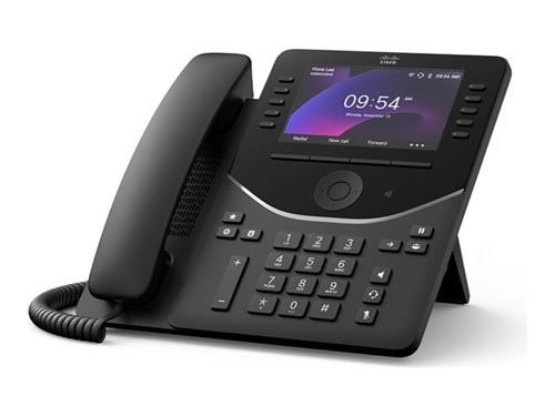 Cisco Desk Phone 9861 - Téléphone VoIP - avec Trusted Platform Module (TPM) 2.0 avec ID d appelant/appel en instance - IEEE 802.11a/b/g/n/ac (Wi-Fi) / Bluetooth 5.2 LE - SIP, SDP, RTCP, RTP, SRTP - 130 lignes - noir de charbon