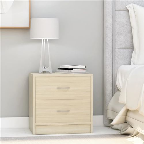 VidaXL Tables de chevet 2 pcs Chêne sonoma 40 x 30 x 40 cm Aggloméré