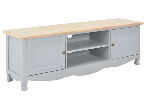 Meuble télé buffet tv télévision design pratique gris 120 cm bois
