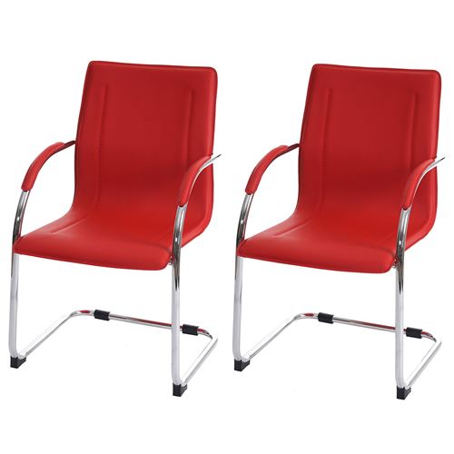 Mendler Rouge Chaise De Salle À Manger Samara - Pvc - Image 2