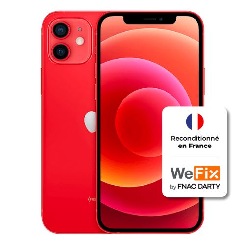Apple iphone 12 - Grade A - 128GB - Rouge Reconditionné en France par WeFix