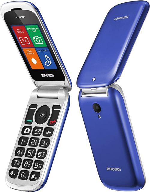 Téléphone numérique Brondi Stone+ 6,1 cm (2.4 ) Bleu