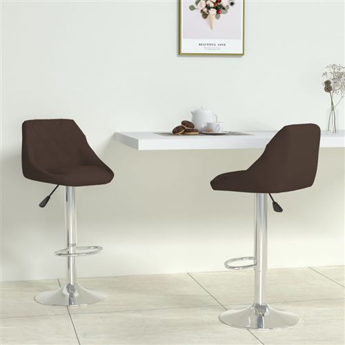 Vidaxl Marron Tabourets De Bar - Image 2