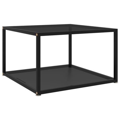Vidaxl table basse noir 60x60x35 cm verre tremp&eacute; 322888