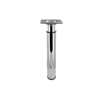 Pied De Meuble Cylindrique Réglable Acier Chromé Gris - 210 à 350 mm - 1