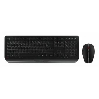 CHERRY GENTIX DESKTOP - Ensemble clavier et souris - sans fil - 2.4 GHz - Français - noir