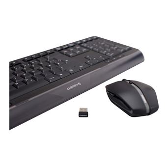 CHERRY GENTIX DESKTOP - Ensemble clavier et souris - sans fil - 2.4 GHz - Français - noir