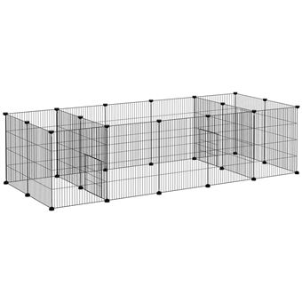 vidaXL Chenil pour chien Noir 193,5x97x100 cm Acier