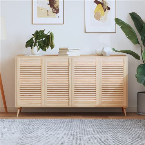 vidaXL Portes à persiennes 4 pcs Bois de pin massif 69x39,4 cm