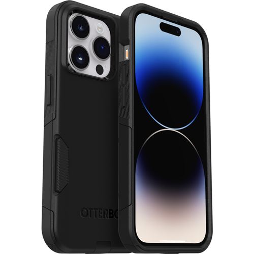 OtterBox Commuter Series - Coque de protection pour téléphone portable - antimicrobien - caoutchouc synthétique, polycarbonate, 35 % de plastique recyclé - noir - pour Apple iPhone 14 Pro