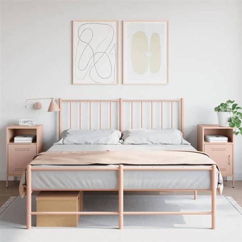 Non Communiqué Rose Vidaxl Tables De Chevet 2 Pcs, Armoires De Lit Avec Pieds, Tables De Nuit Avec Compartiment, Armoires De Nuit Chambre, 843069