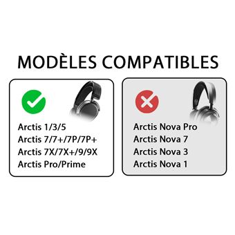 Coussinets De Rechange Pour Casque SteelSeries Arctis - Tissu Maillé Respirant, Mousse Mémoire, Compatibilité Large (sauf Nova)