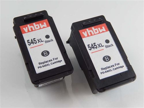 vhbw 2x cartouches rechargée pour Canon Pixma MG2940, MG3050, MG3051, MG3052, MG3053, MX494, MG2950 imprimante - Set noir