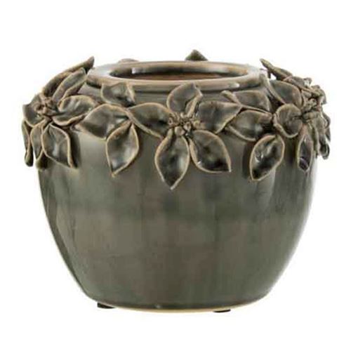 Cache-Pot en Céramique Flora 17cm Gris