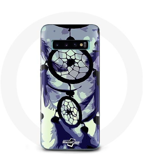 Coque pour Samsung Galaxy S10 Plus Attrape Rêve violet gris et Noir Maniacase