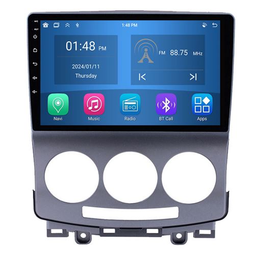 Autoradio RoverOne® Bluetooth CarPlay Android Auto Navigation 4Go RAM 64Go ROM pour Mazda 5 2 CR 2005-2010