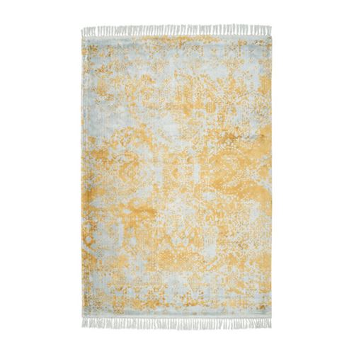 Tapis Tissé à la Main Imprimé "Dolce Vita" Gris & Or 160 x 230 cm