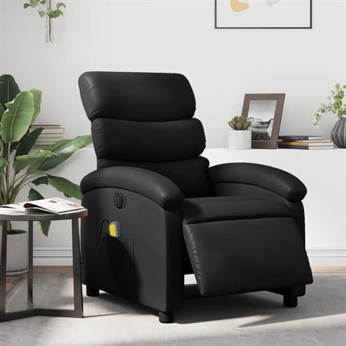 Non Communiqué Noir Vidaxl Fauteuil De Massage, Relaxation Électrique Similicuir