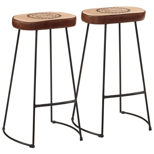 vidaXL Tabourets de bar lot de 2 marron foncé 44x37,5x78 cm