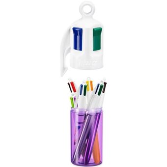 Pot de 6 Stylos à bille BIC 4 Couleurs Violet