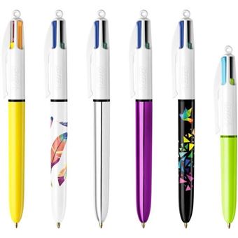 Pot de 6 Stylos à bille BIC 4 Couleurs Violet