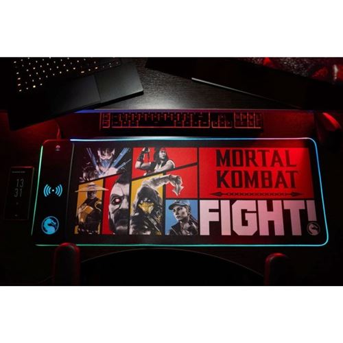 Mortal Kombat - Tapis de souris LED avec chargeur sans fil Mortal Kombat