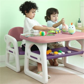 TinyGeeks Table et Chaise Enfant - Idéal pour le dessin, la