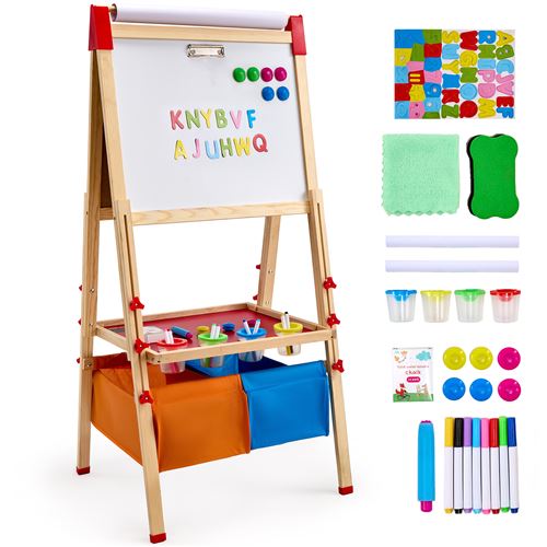 Non Communiqué Blanc Tableau Chevalet Enfant Vevor Double Face Tableau Magnétique Bois 3 En 1 Noir