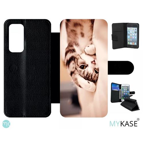 Etui My-Kase pour P40 - chaton fatigue - Simili-cuir Noir