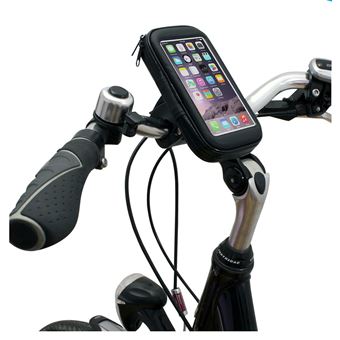 Support Vélo et Moto Smartphone Fixation guidon Housse étanche zippée - Noir