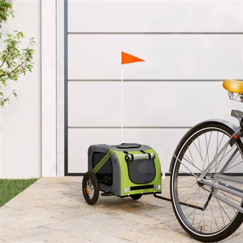 Comparer les prix de vidaXL Remorque Vélo Animal - Vert et Gris
