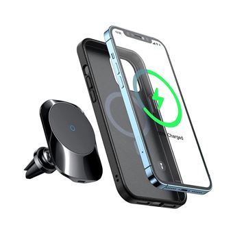 Chargeur Voiture Sans Fil Magnétique 15W - Support MagSafe Compatible IPhone 12-16, Fixation à L'aération