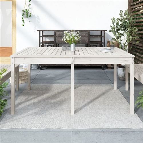 Vidaxl Blanc Table De Jardin - Image 3