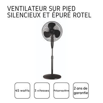 Ventilateur pied Rotel 7592CH 45 W Noir