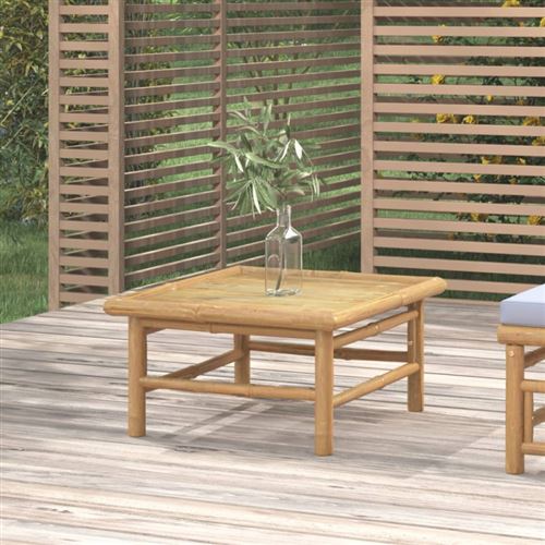 Vidaxl Table De Jardin 65X55x30 Cm - Bambou - Image 3