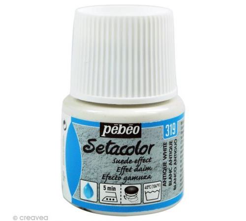 PEBEO Setacolor Peinture pour su&eacute;dine Blanc Antique 45 ML