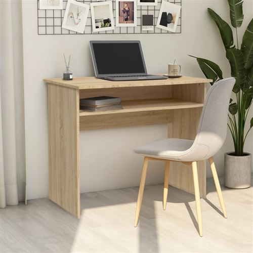 Bureau Chêne sonoma 90x50x74 cm Bois d ingénierie