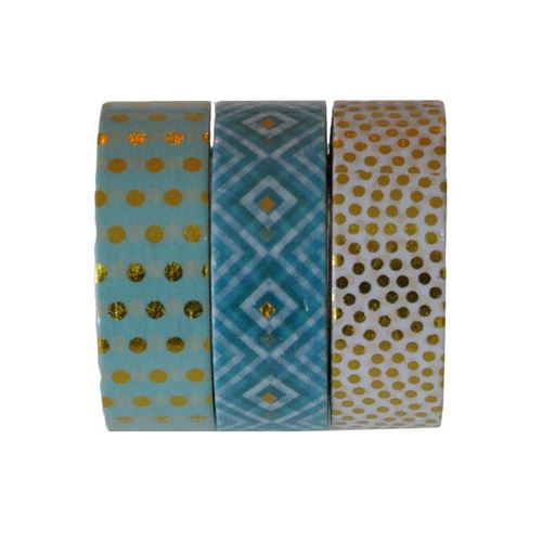 3 masking tapes 10 m - Menthe-doré - Rayher