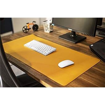 Mygadget tapis de souris multifonctions - 60 x 30 cm - sous main de  bureau/mousepad pour ordinateur - pu cuir mat - antidérapant bleu/jaune -  Tapis de souris - Achat & prix