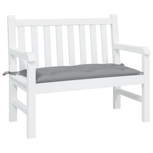 vidaXL Coussin de banc de jardin Gris 110x50x7 cm Tissu