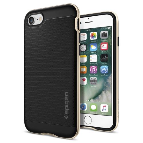 Spigen Neo Hybrid Series - Achterzijde behuizing voor mobiele telefoon - polycarbonaat, thermoplastic polyurethaan (TPU) - champagnegoud - voor Apple iPhone 7