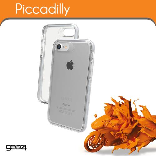 Gear4 D3O Piccadilly - Achterzijde behuizing voor mobiele telefoon - D3O, thermoplastic polyurethaan (TPU) - zilver, helder - voor Apple iPhone 7