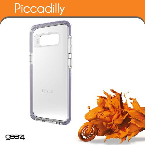 Gear4 D3O Piccadilly - Achterzijde behuizing voor mobiele telefoon - polycarbonaat, D3O - helder, orchideegrijs - voor Samsung Galaxy S8