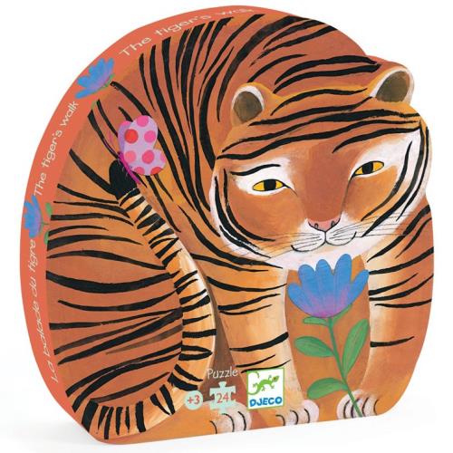 Puzzle enfant silhouettes 24pcs LA BALADE DU TIGRE DJECO