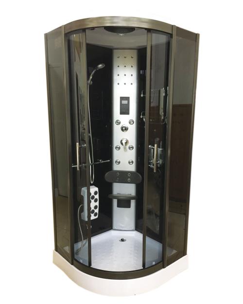 Cabine De Douche Hydromassante 90 X 90 Cm Spa Chrometherapie Bain