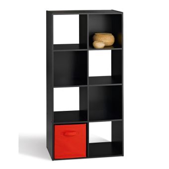 Etagère Cube En Bois H121cm L615cm 8 Niches Compo Noir Achat