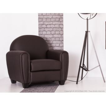 Fauteuil Club En Simili Cuir Kansas Chocolat Achat Prix Fnac