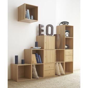 Etagere Cube En Bois L35cm Personnalisable Multikaz Chene 4