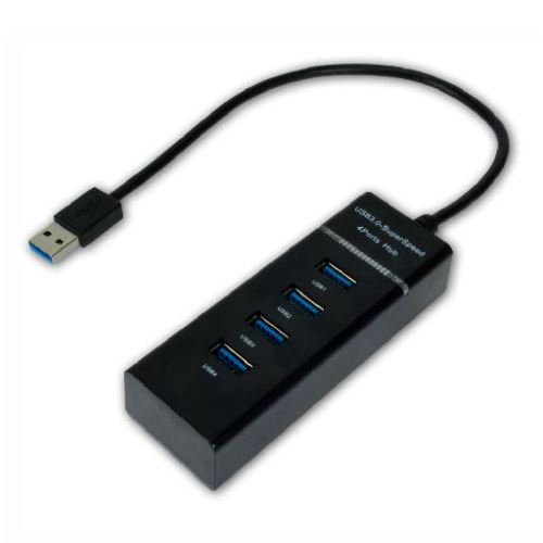 Hub 4 ports USB 3.0 noir