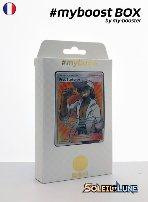 Coffret #myboost DRESSEUR PROF EUPHORBE arc en ciel 148/149 - Soleil Et Lune - 10 cartes Pokemon francaises
